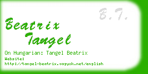 beatrix tangel business card